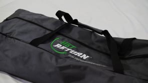 Video presentation of the Net Return Pro on the Go wheeled duffle bag, showcasing its features, mobility, and storage capacity for golf nets and accessories.